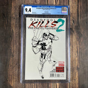 Bry's Comics Deadpool Kills the Marvel Universe #2 CGC 9.4 WP Cover Art by J. Scott Campbell, 2nd Print Sketch Cover
