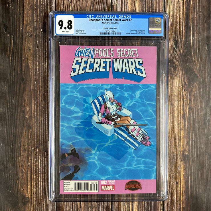 Bry's Comics Deadpool's Secret Secret Wars #2 CGC 9.8 WP Variant Cover by Chris Bachalo, 1st cover appearance of Gwenpool