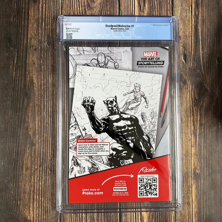 Bry's Comics Deadpool / Wolverine #1 CGC 9.8 WP 1:50 Capullo Variant Cover