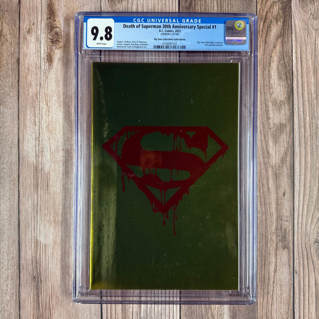 Bry's Comics Death of Superman 30th Anniversary Special #1 CGC 9.8 WP Limited to 300 Big Time Collectibles Gold Edition, 1st appearance of Doombreaker