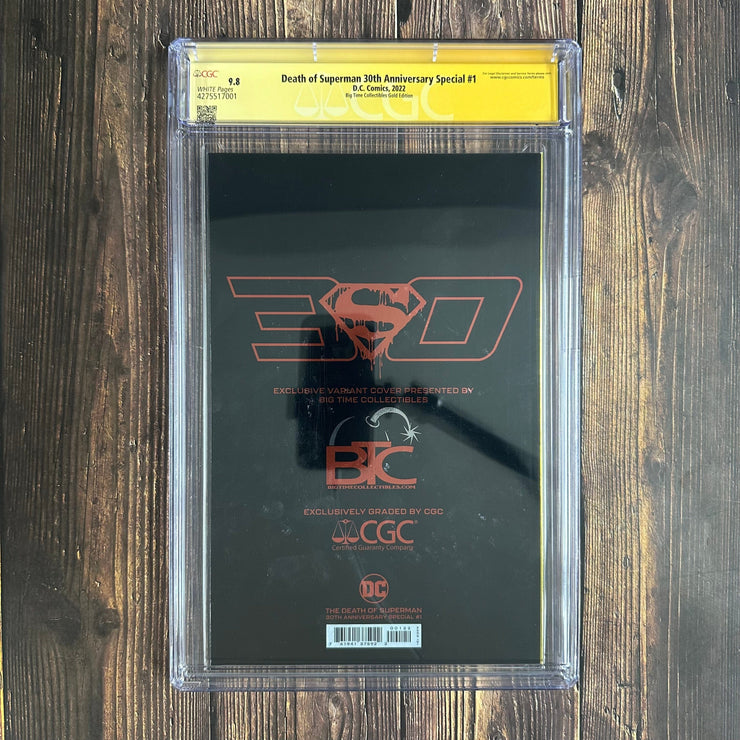 Bry's Comics Death of Superman 30th Anniversary Special #1 CGC 9.8 WP, Signature Series, Signed by Bert Breeding and Dan Jurgens, Numbered 15/300