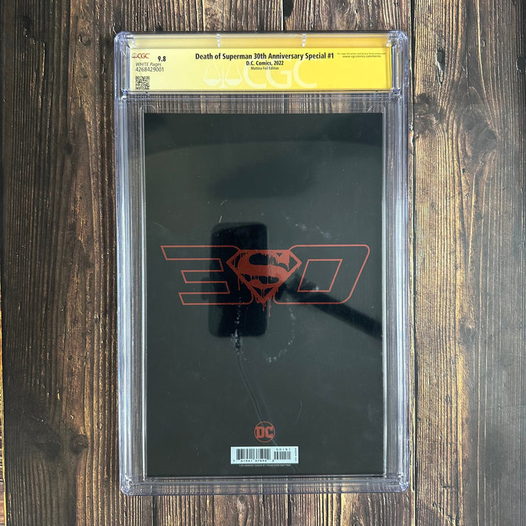 Bry's Comics Death of Superman 30th Anniversary Special #1 CGC 9.8 WP, Signature Series, Signed by Dan Jurgens