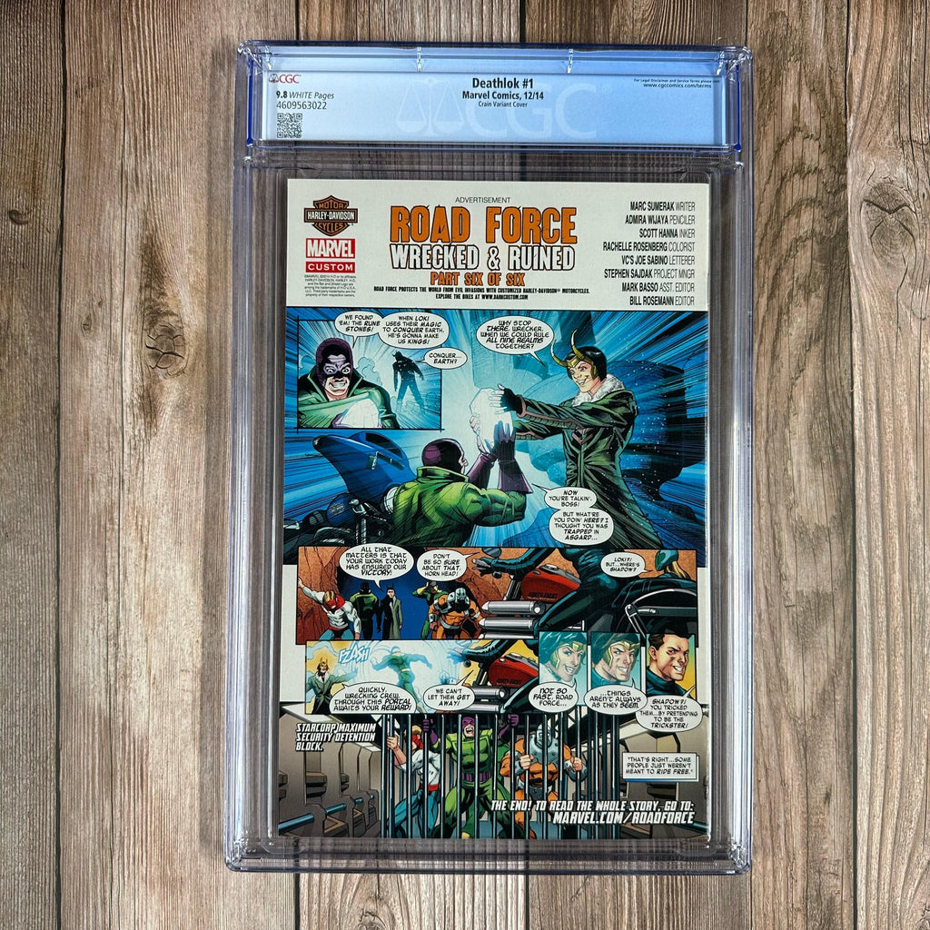 Bry's Comics Deathlok #1 CGC 9.8 WP 1:50 Variant Cover by Clayton Crain
