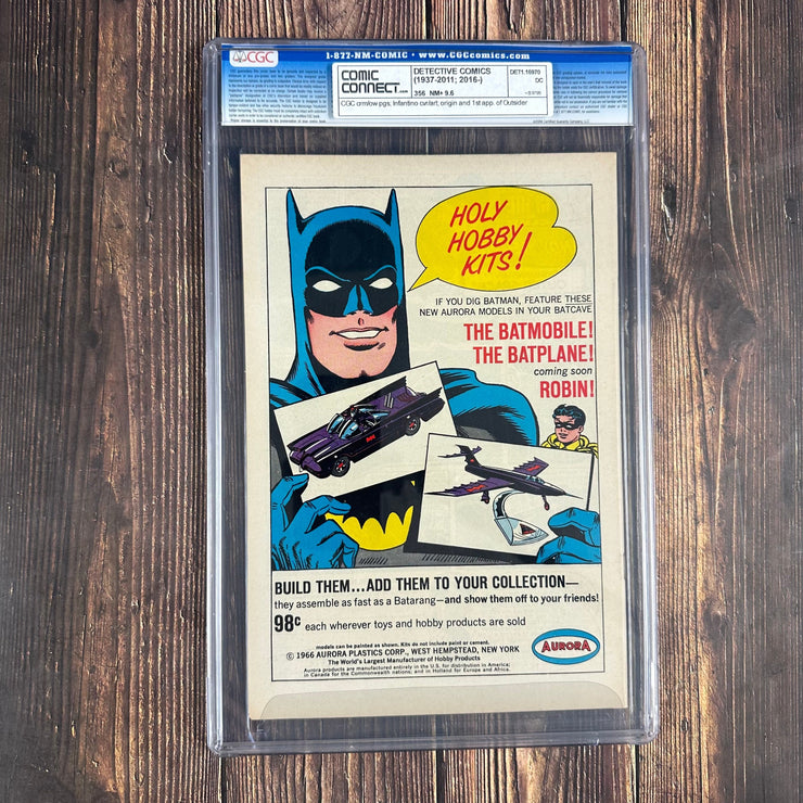 Bry's Comics Detective Comics #356 CGC 9.6 1st full appearance and origin of the Outsider, revealed to be Alfred after his death and resurrection