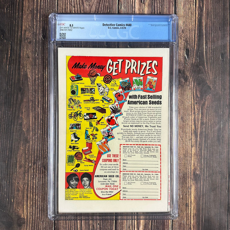Bry's Comics Detective Comics #440 CGC 8.5 Cover Art by Jim Aparo