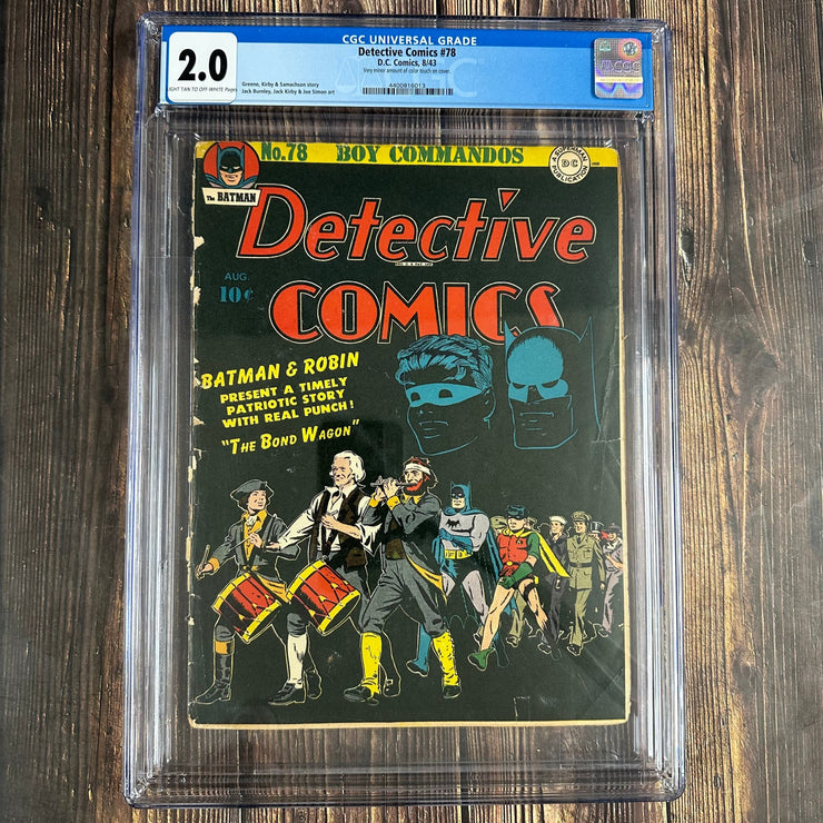 Bry's Comics Detective Comics #78 CGC 2.0 (Blue with notes) Jack Kirby, Bob Kane