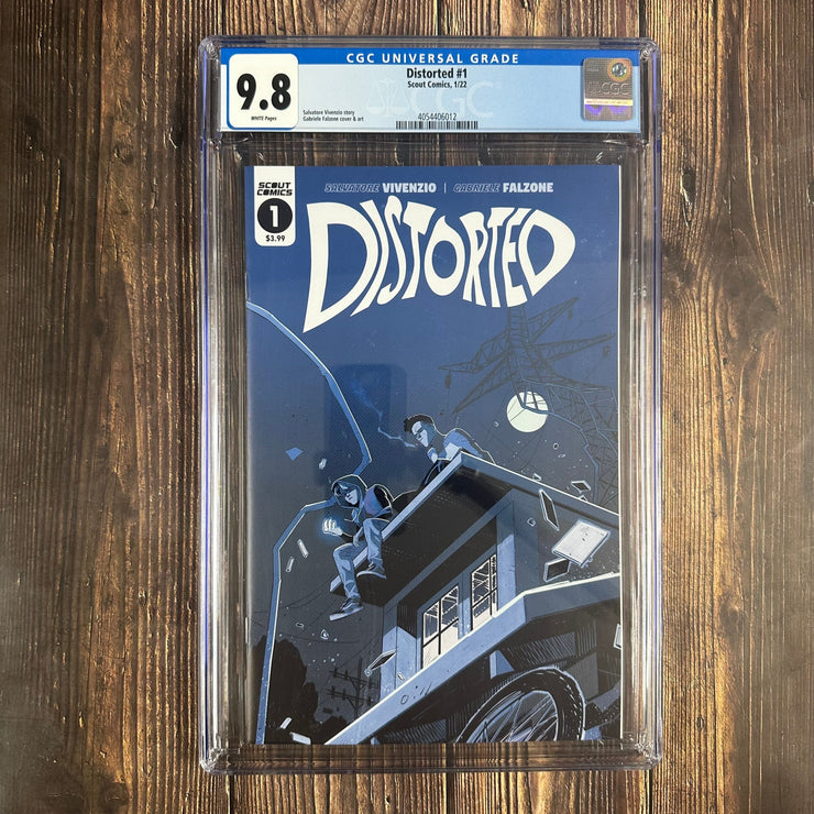 Bry's Comics Distorted #1 CGC 9.8 WP Cover Art by Gabriele Falzone, Optioned for TV by MPE