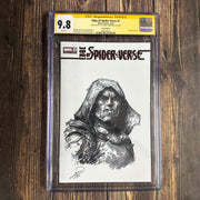 Bry's Comics Edge of Spider-Verse #1 CGC 9.8 SS Original Sketch by Johnny Desjardins