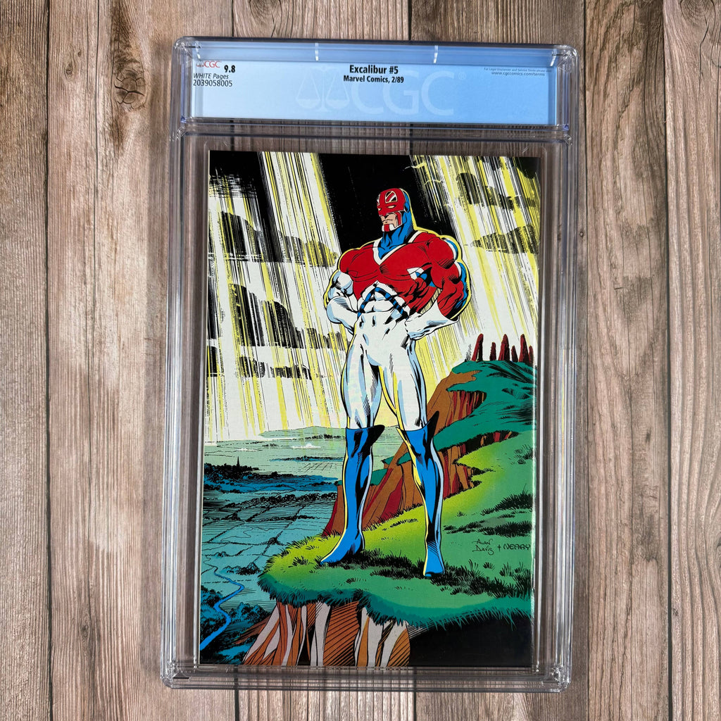 Bry's Comics Excalibur #5 CGC 9.8 WP Cover Art by Alan Davis