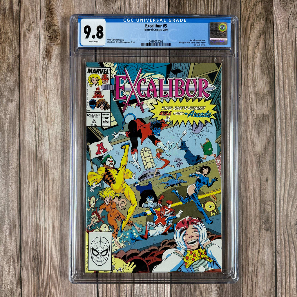 Bry's Comics Excalibur #5 CGC 9.8 WP Cover Art by Alan Davis