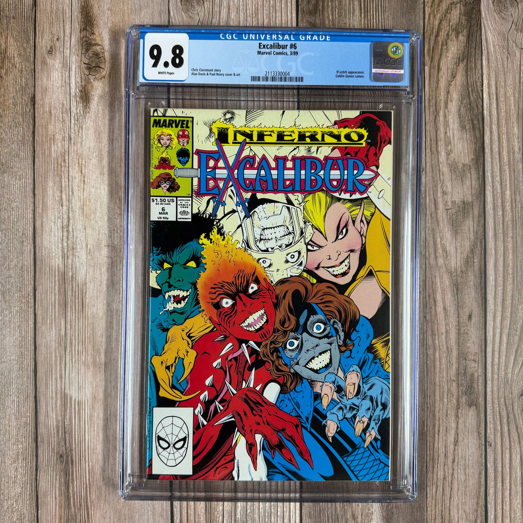 Bry's Comics Excalibur #6 CGC 9.8 WP 1st team appearance of W.H.O. (Weird Happenings Organization): Alistaire and Alysande Stuart
