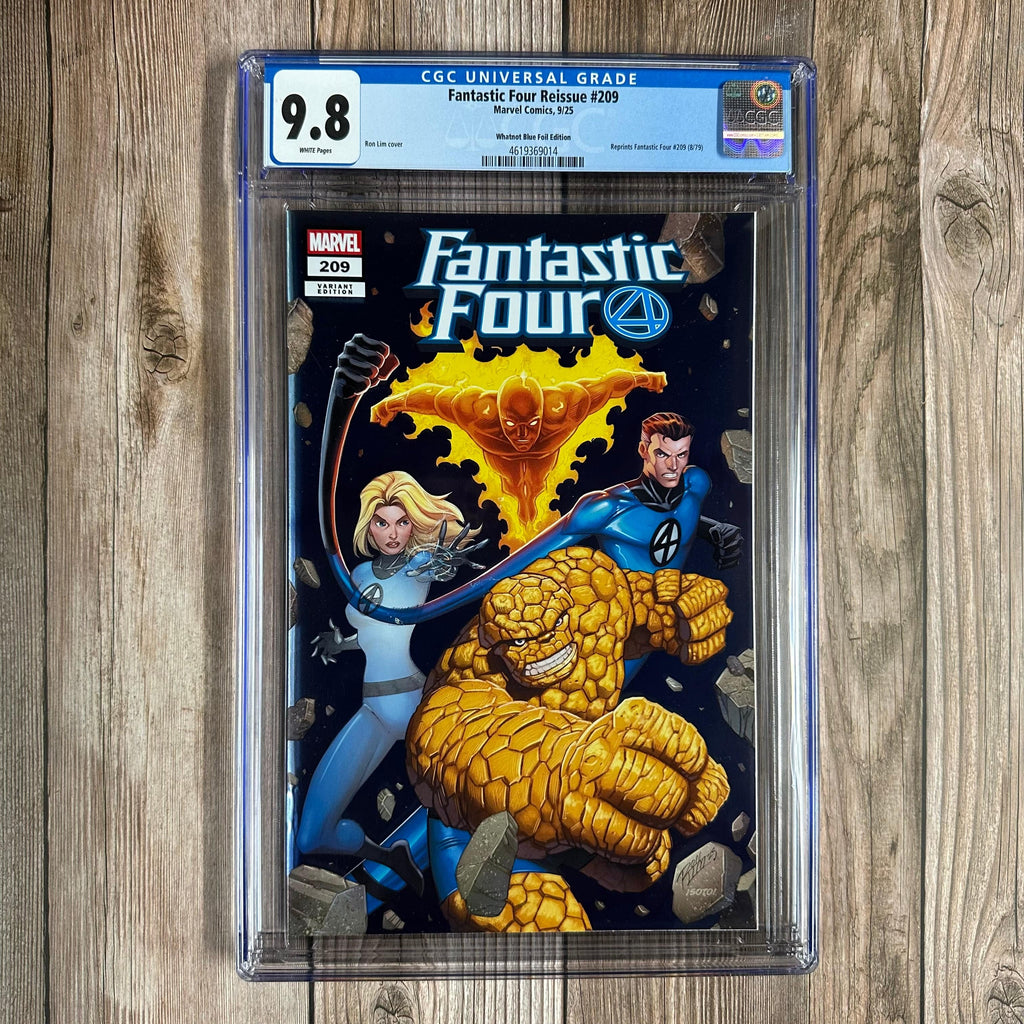 Bry's Comics Fantastic Four #209 CGC 9.8 WP Whatnot Blue Foil Variant Cover by Ron Lim (Limited to 100 copies) Reprints Fantastic Four #209 (8/1979) *