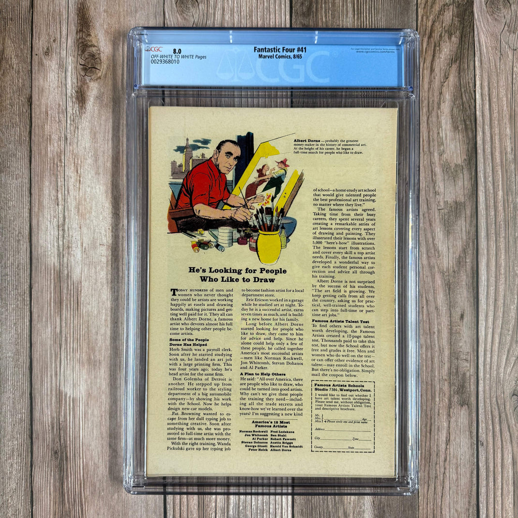 Bry's Comics Fantastic Four #41 CGC 8.0 3rd appearance of the Frightful Four