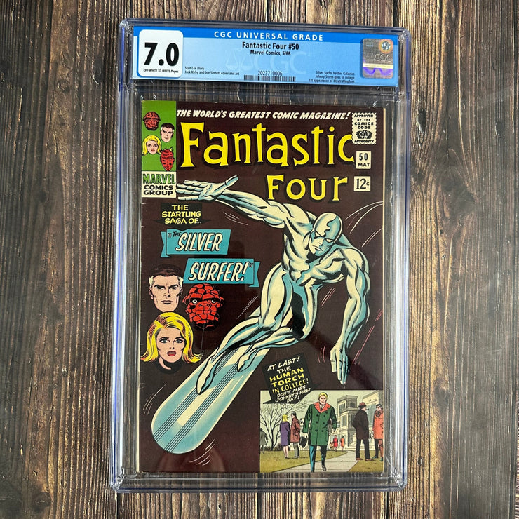 Bry's Comics Fantastic Four #50 CGC 7.0 Iconic cover art by Jack Kirby 3rd Appearance of Silver Surfer, 2nd Appearance of Galactus, 1st Appearance of Wyatt Wingfoot