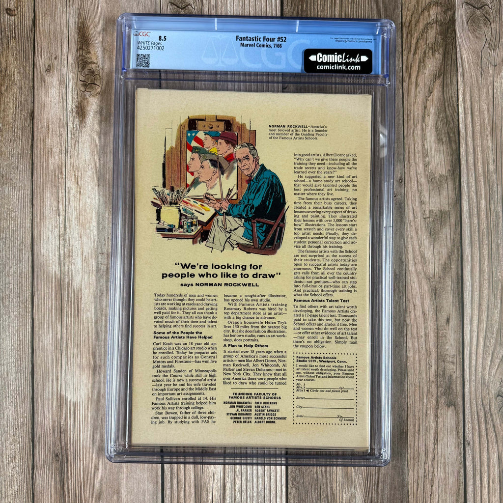 Bry's Comics Fantastic Four #52 CGC 8.5 WP 1st appearance of the Black Panther, T'Challa, king of Wakanda