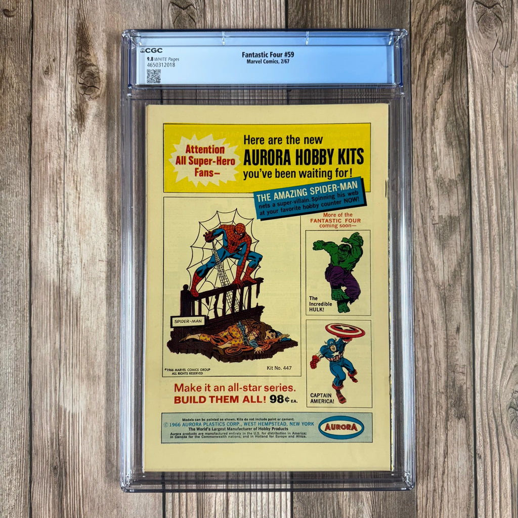 Bry's Comics Fantastic Four #59 CGC 9.8 WP Story titled "Doomsday"