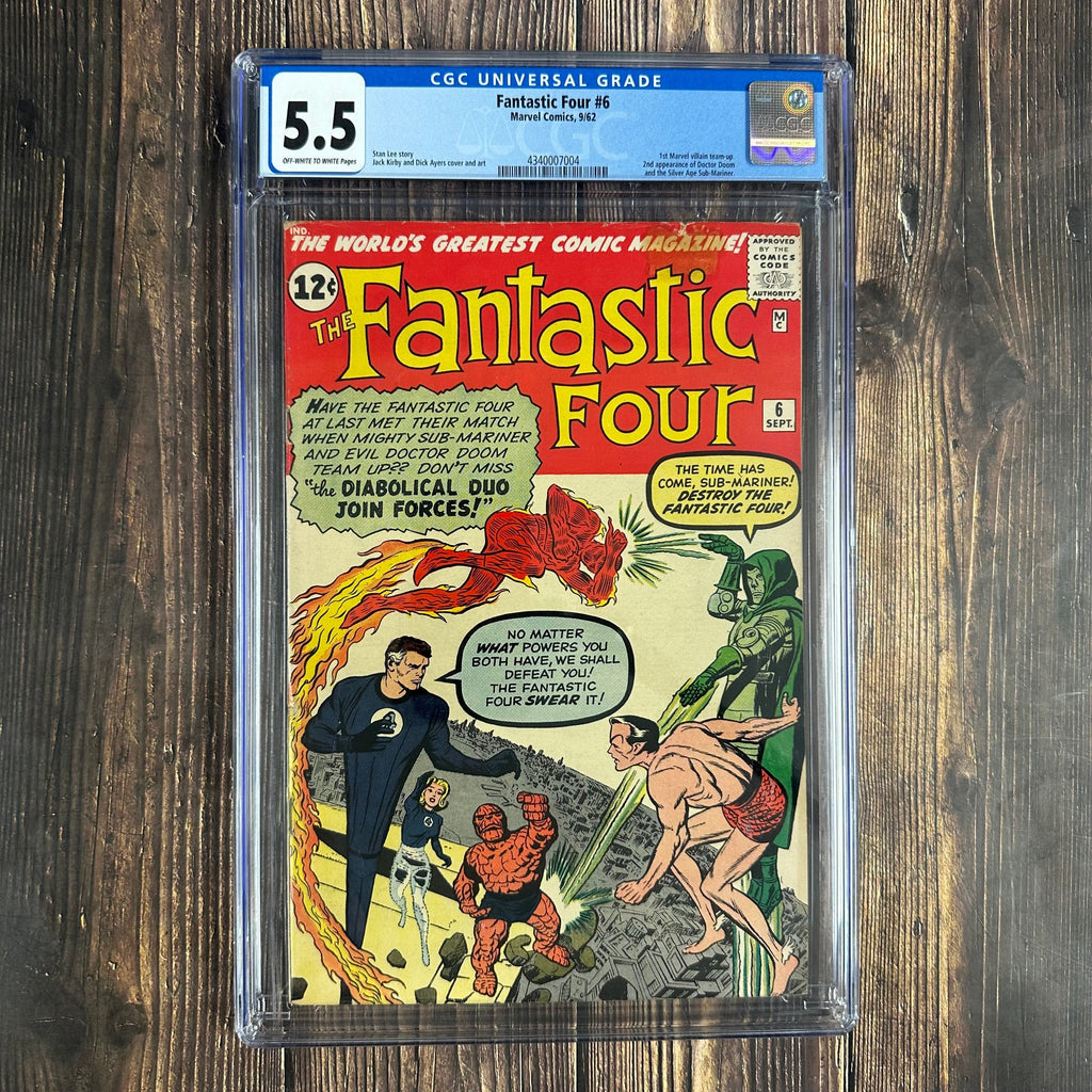 Bry's Comics Fantastic Four #6 CGC 5.5 1st team-up of Doctor Doom & Sub-Mariner, 2nd appearance of both