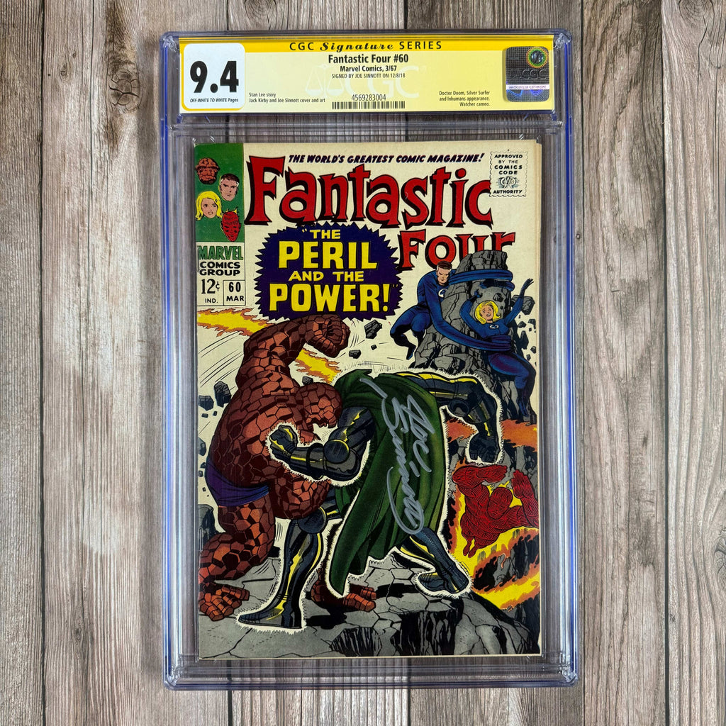 Bry's Comics Fantastic Four #60 CGC 9.4 SS Signed by Joe Sinnott,  Doctor Doom, Silver Surfer & Inhumans appearance, Watcher cameo (cert:3004)
