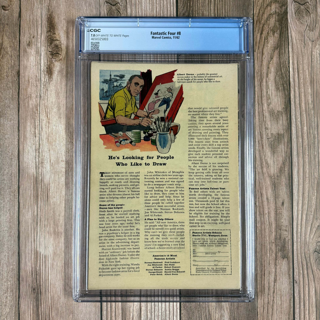 Bry's Comics Fantastic Four #8 CGC 7.0 1st appearance of Alicia Masters and the Puppet Master