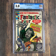 Bry's Comics Fantastic Four Annual #2 CGC 3.0 CLASSIC Cover Art by Jack Kirby, Origin of Doctor Doom, 1st appearance of Boris, Battle of Doctor Doom vs Rama-Tut