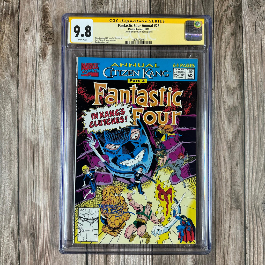 Bry's Comics Fantastic Four Annual #25 CGC 9.8 WP SS Signed by Terry Austin 1st cameo team appearance of the Anachronauts (cert:7001)