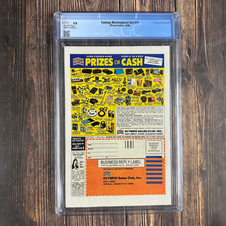 Bry's Comics *  Fantasy Masterpieces #v2 #11 CGC 9.8 WP Featuring Reprint of Silver Surfer Volume 1 #11