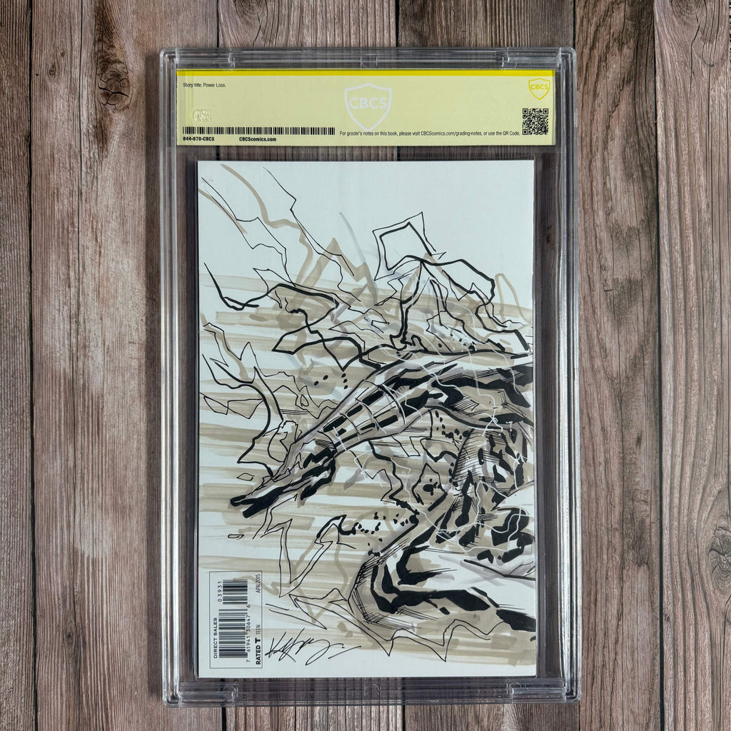 Bry's Comics Flash #39 CBCS 9.8 WP Witnessed Signature of  Ken Lashley (with sketch) Blank Variant  (cert:002)