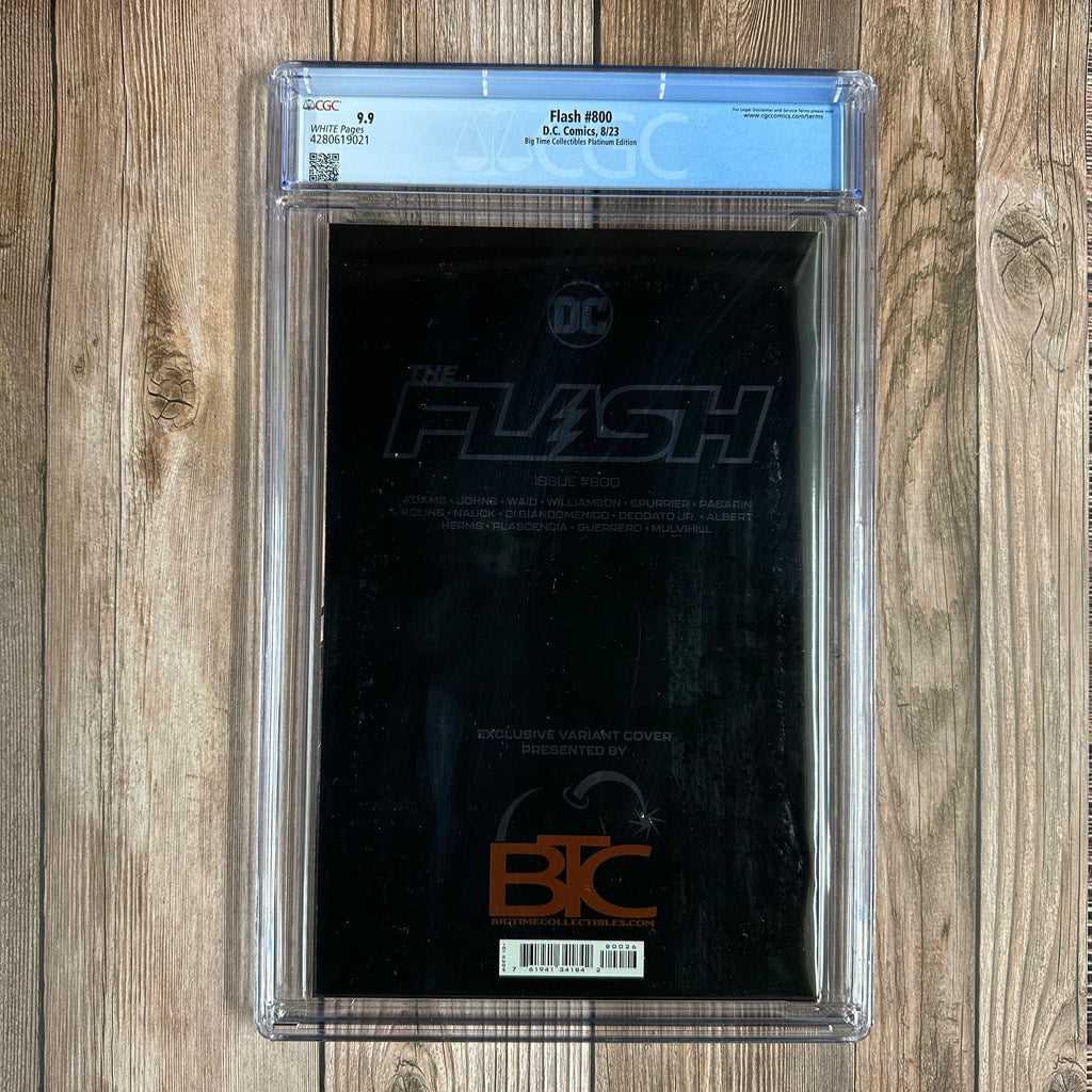 Bry's Comics Flash #800 CGC 9.9 WP 1st team appearance of the Arc Angles, Big Time Collectibles Platinum Edition *
