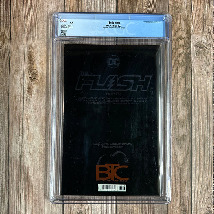 Bry's Comics Flash #800 CGC 9.9 WP 1st team appearance of the Arc Angles, Big Time Collectibles Platinum Edition *