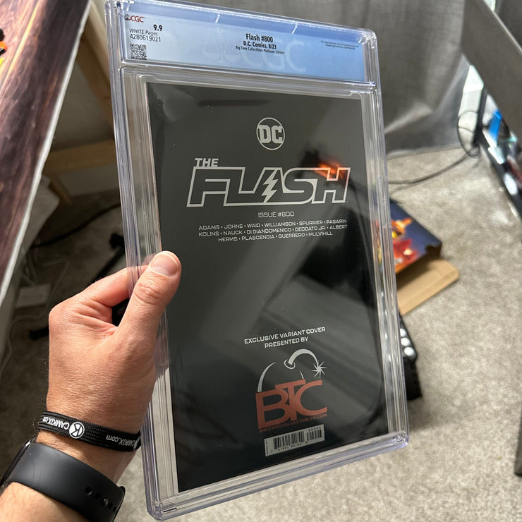 Bry's Comics Flash #800 CGC 9.9 WP 1st team appearance of the Arc Angles, Big Time Collectibles Platinum Edition *