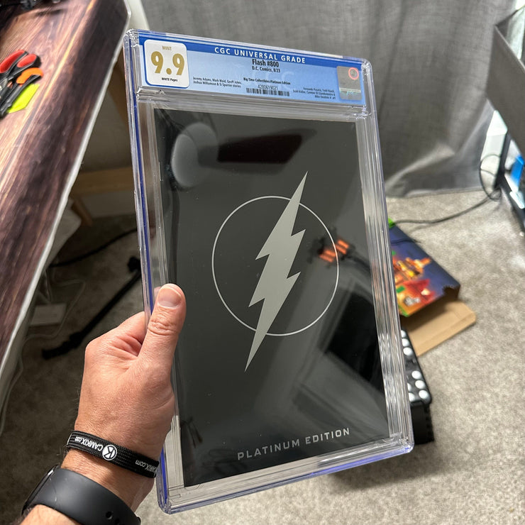 Bry's Comics Flash #800 CGC 9.9 WP 1st team appearance of the Arc Angles, Big Time Collectibles Platinum Edition *