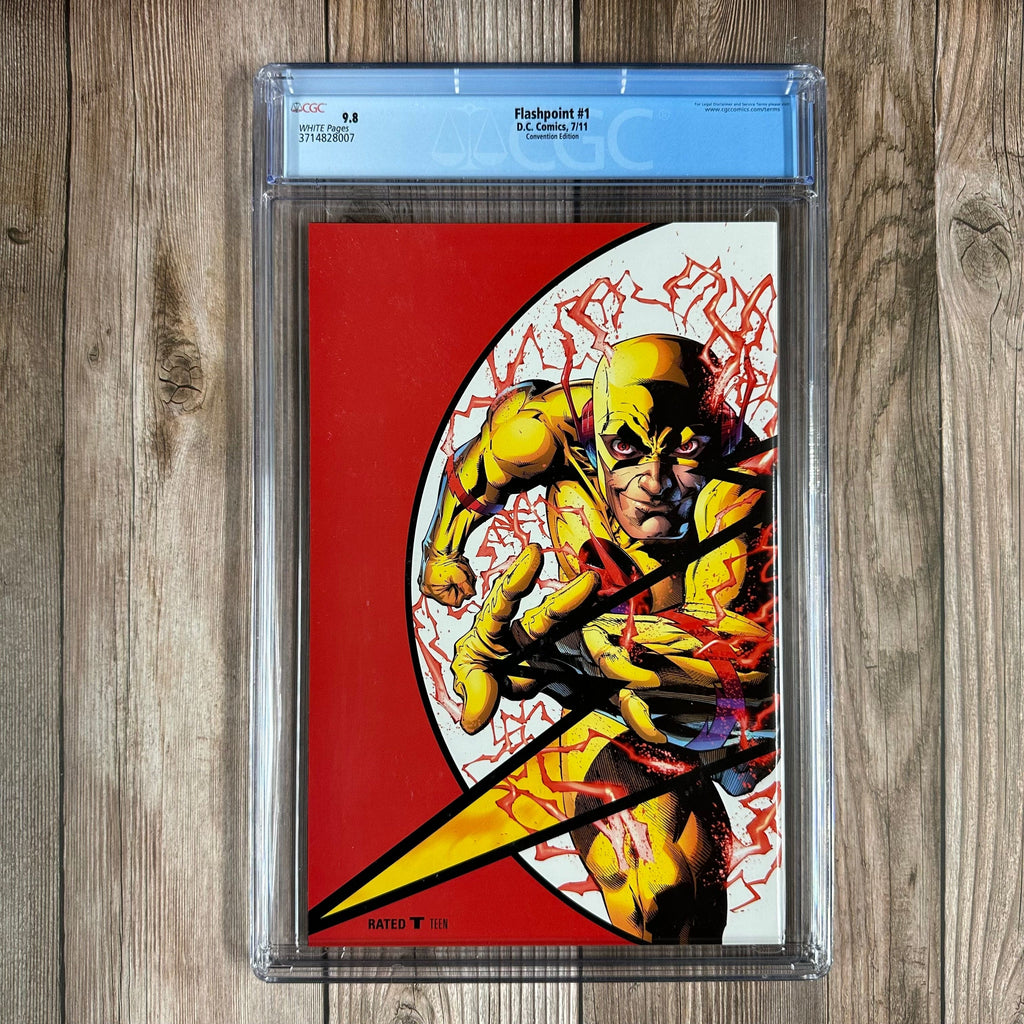 Bry's Comics Flashpoint #1 CGC 9.8 WP San Diego Comic Con 2011 Exclusive Variant Cover by Andy Kubert, 1st full appearance of Thomas Wayne as Batman in an alternate reality