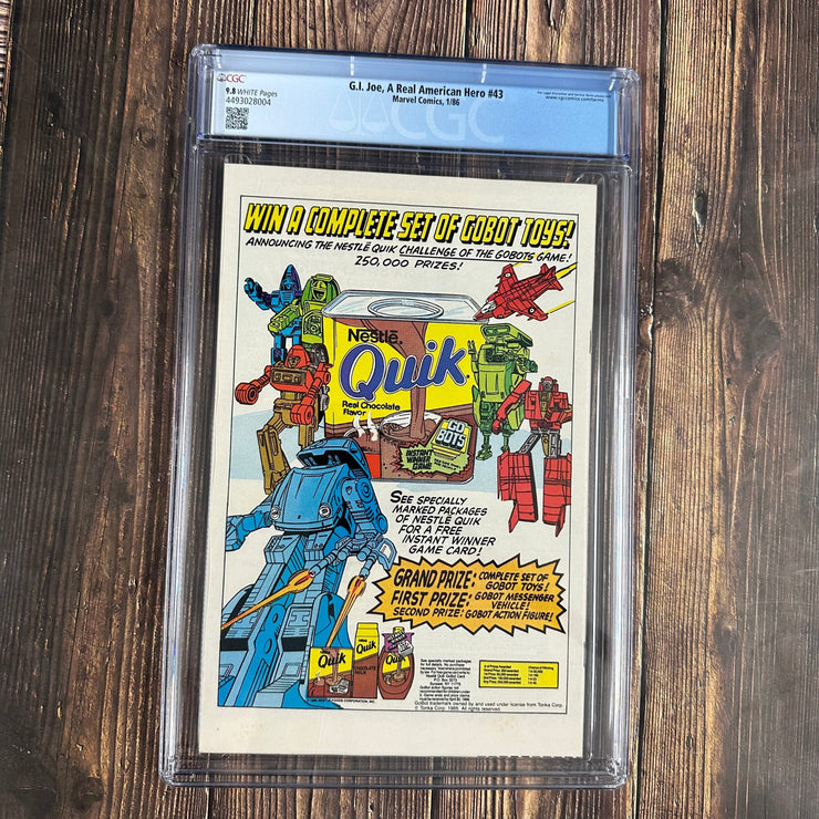 Bry's Comics G.I. Joe: A Real American Hero #43 CGC 9.8 WP 1st Appearance of Scrap-Iron