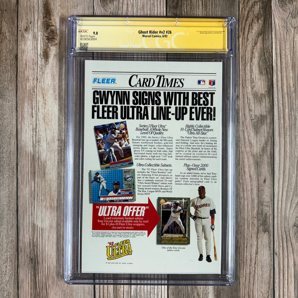 Bry's Comics Ghost Rider #26 CGC 9.8 WP SS Signed by Jim Lee & Scott Williams X-Men, Bella Donna Boudreaux & Brood appearance (cert:3004)