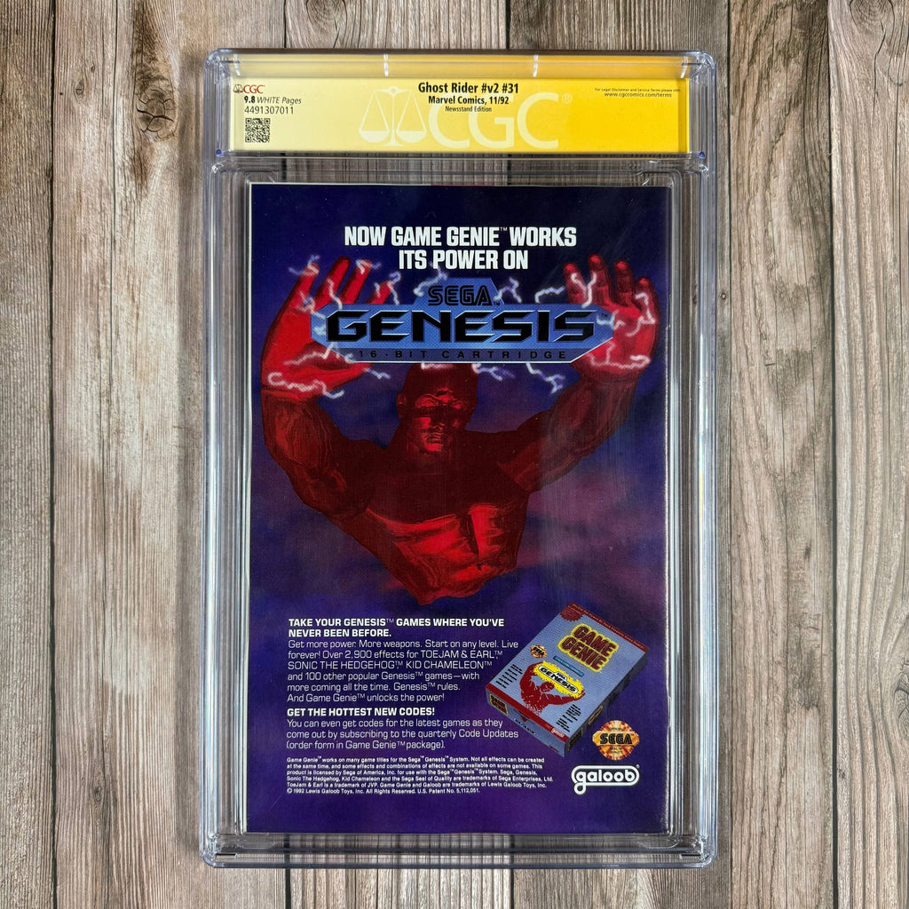 Bry's Comics Ghost Rider #31 CGC 9.8 WP SS Signed by Andy Kubert, 1st full team appearance of the Midnight Sons aka The Nine, NEWSSTAND EDITION (cert:7011)