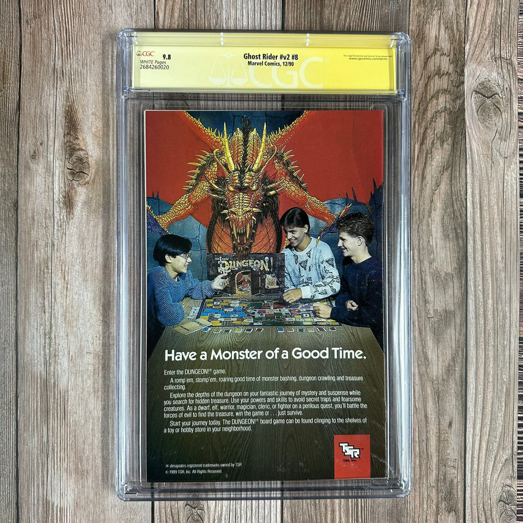 Bry's Comics Ghost Rider #8 CGC 9.8 WP SS Signed & Sketched by Mark Texeira and Signed by Howard Mackie, Cover by Javier Saltares