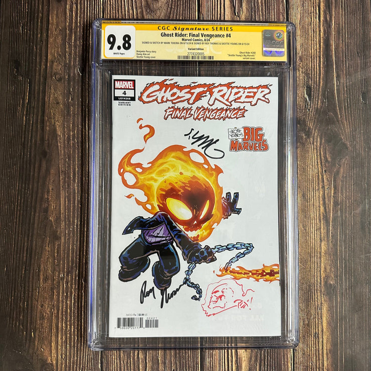 Bry's Comics Ghost Rider: Final Vengeance #4 CGC 9.8 Scottie Young Variant Signed 3X!