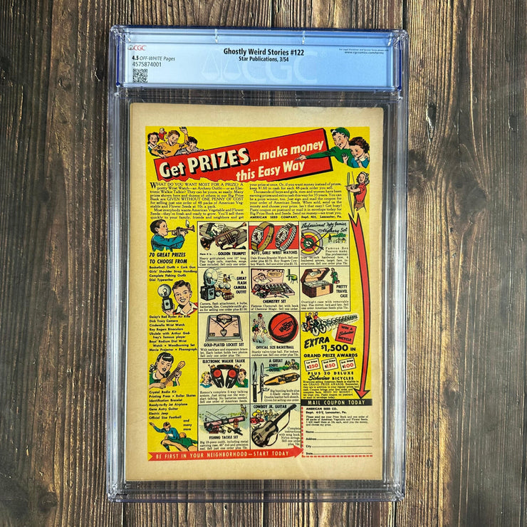 Bry's Comics Ghostly Weird Stories #122 CGC 4.5 Cover Art by L.B. Cole *Trade Avail.