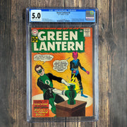 Bry's Comics Green Lantern #9 CGC 5.0 Cover Art by Gil Kane, 1st cover and 2nd appearance of Sinestro, 1st appearance of Rori Stroh, Larvox, NautKeLoi, Chaselon, Xax, and Jim Jordan