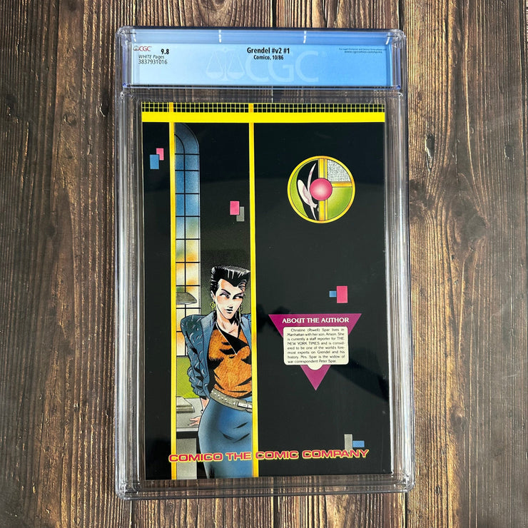 Bry's Comics Grendel #1 CGC 9.8 WP Cover Art by Matt Wagner, 1st appearance of the second Grendel, Christine Spar, NEWSSTAND EDITION