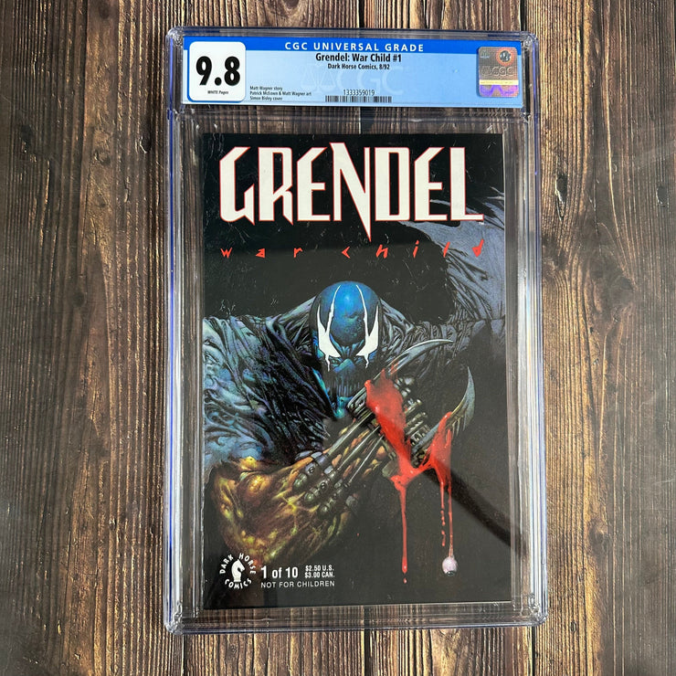 Bry's Comics Grendel: War Child #1 CGC 9.8 WP COOL Cover Art by Simon Bisley, Dark Horse begins publishing Grendel