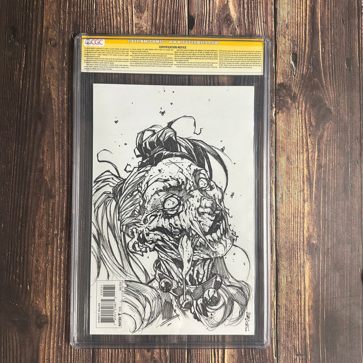 Bry's Comics Harley Quinn #0  CGC 9.8 WP,  Signature Series, Signed and sketch by Meghan Hetrick (on front) and John Rivet (on the back)