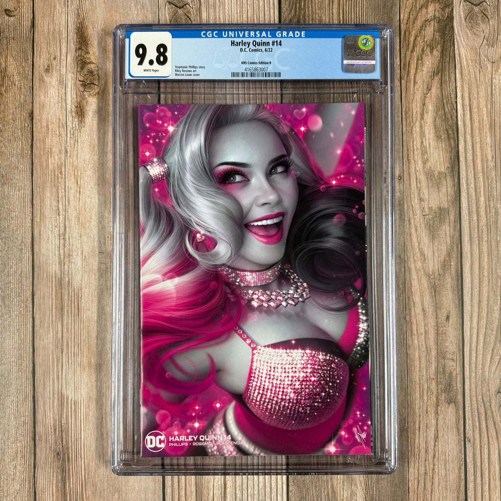 Bry's Comics Harley Quinn #14 CGC 9.8 WP KBS Comics Edition B cover art by Warren Louw (cert: 3007)