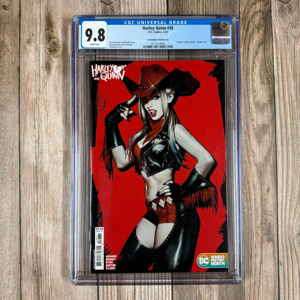 Bry's Comics Harley Quinn #38 CGC 9.8 WP Women's History Month Variant cover art by Sozomaika