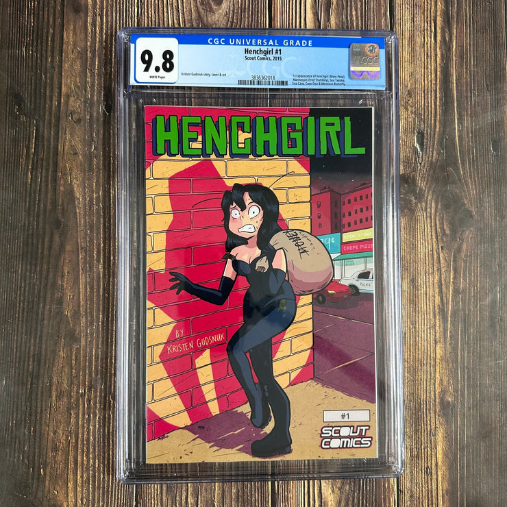 Bry's Comics Henchgirl #1 CGC 9.8 WP Cover Art by Kristen Gudsnuk, 1st appearance of Henchgirl