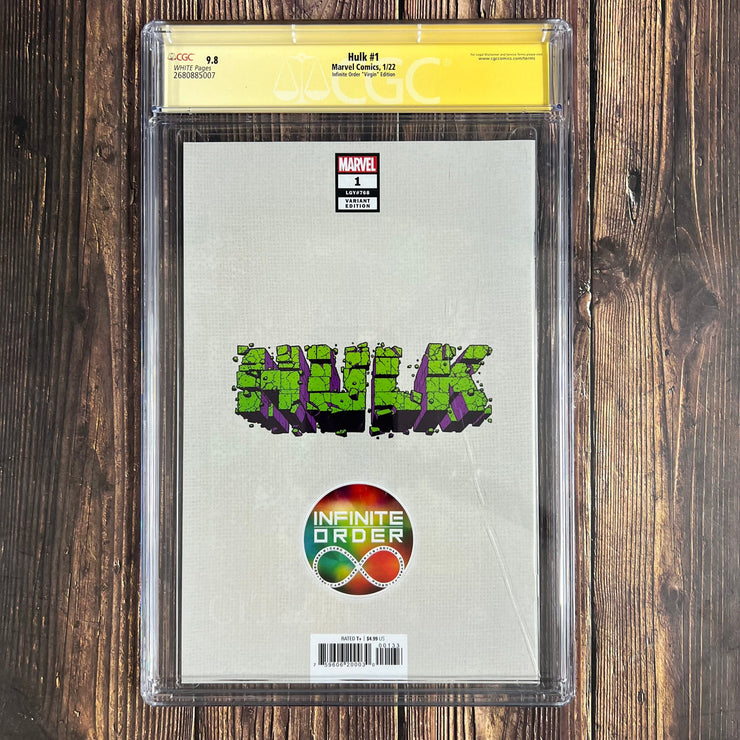 Bry's Comics Hulk #1 CGC 9.8 Signed by Gabrielle Dell'Otto, Infinite Order "Virgin" Edition