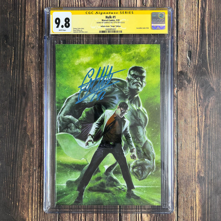 Bry's Comics Hulk #1 CGC 9.8 Signed by Gabrielle Dell'Otto, Infinite Order "Virgin" Edition