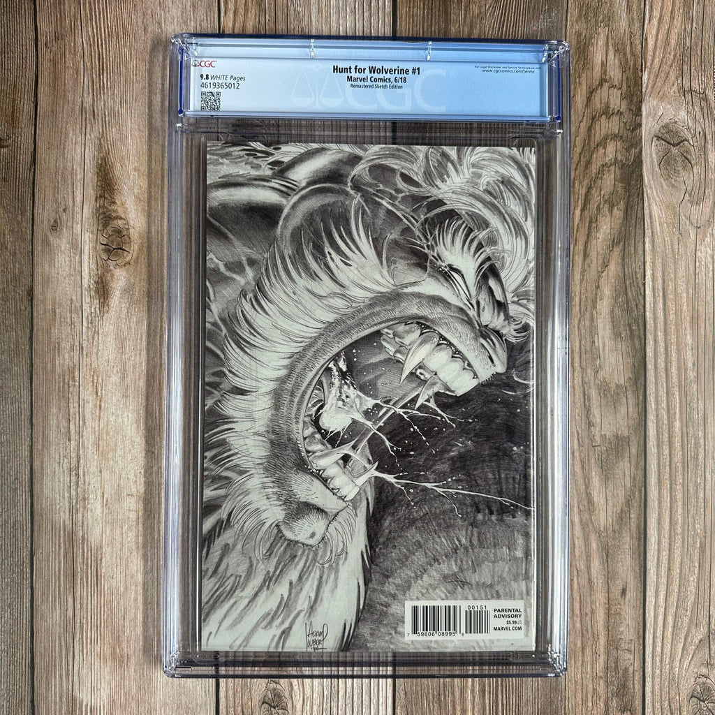 Bry's Comics Hunt For Wolverine #1 CGC 9.8 WP 1:1000 Remastered Sketch Variant Cover by Adam Kubert (cert:5012)