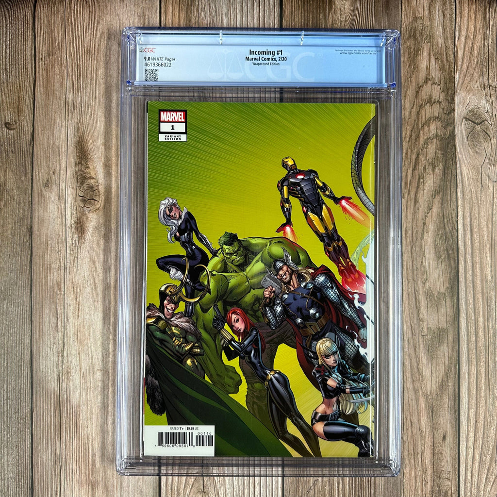 Bry's Comics Incoming #1 CGC 9.0 WP 1:100 "Hidden Gem" Wraparound Variant Cover by J. Scott Campbell (Cert: 6022)