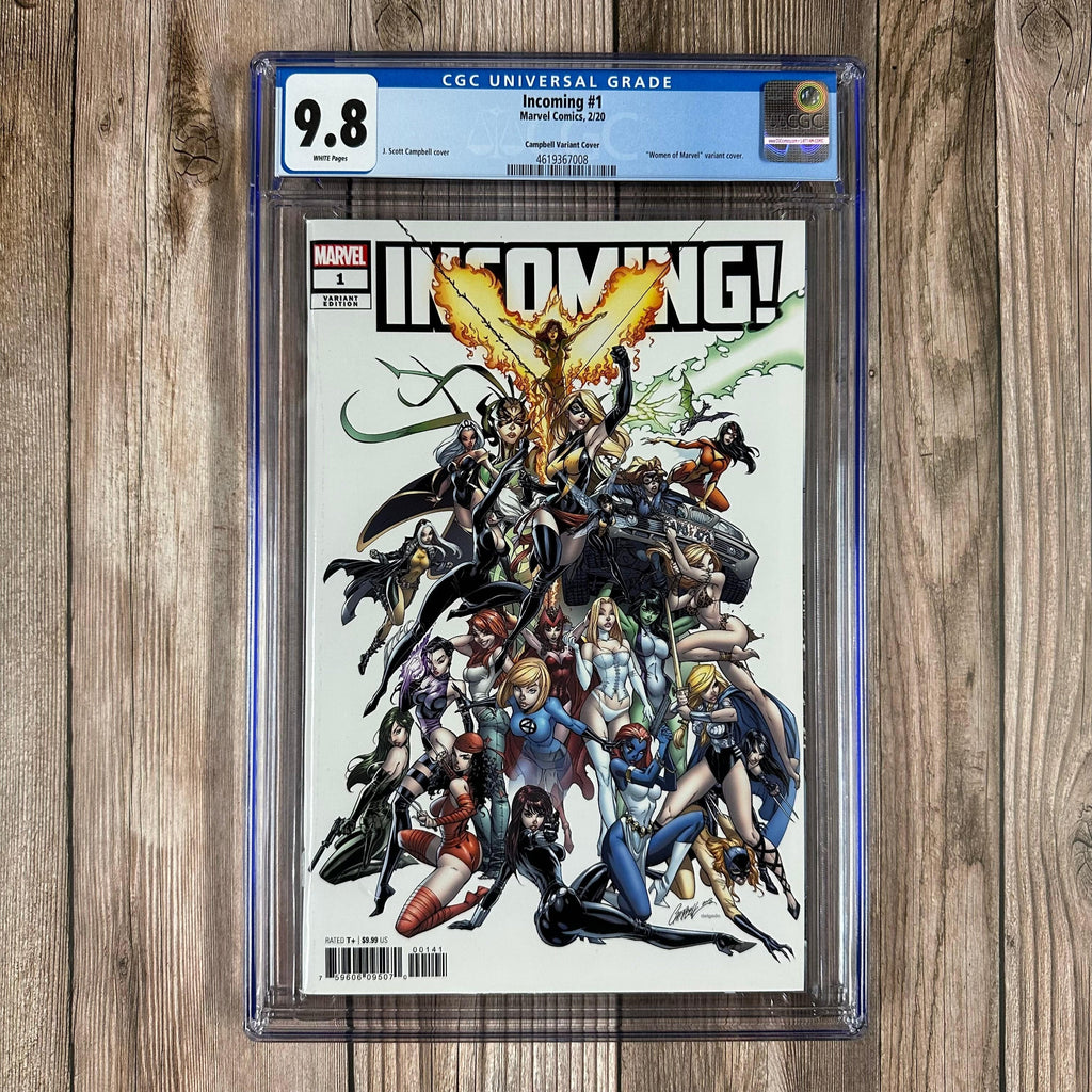 Bry's Comics Incoming #1 CGC 9.8 WP 1:500 "Women of Marvel" Campbell Variant Cover (Cert: 7008)